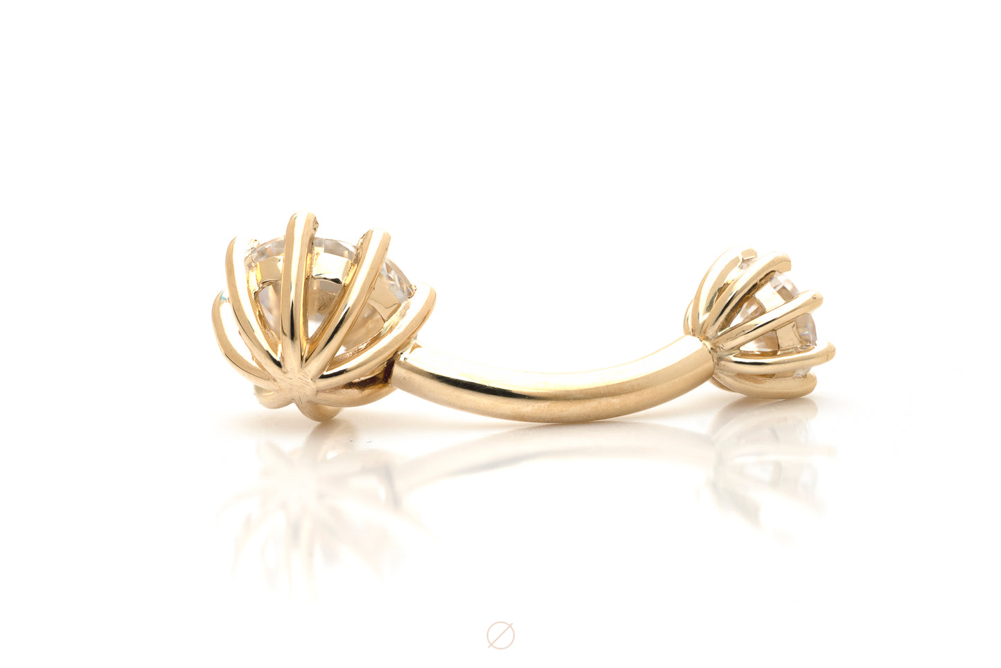 8 Prong Basket Curved Barbell by BVLA