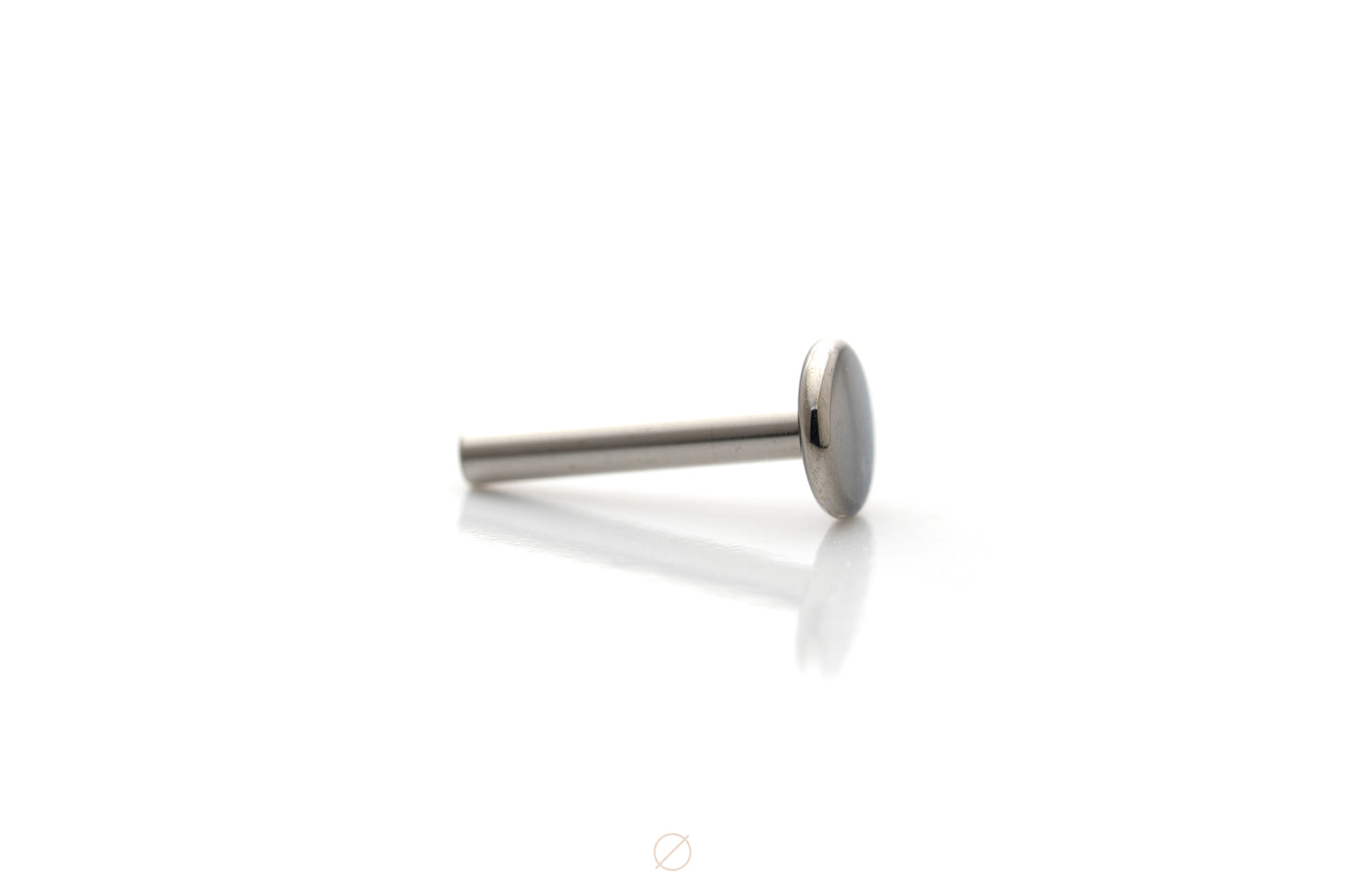 14G Titanium Threadless Post with 4mm Disk by Canasteel