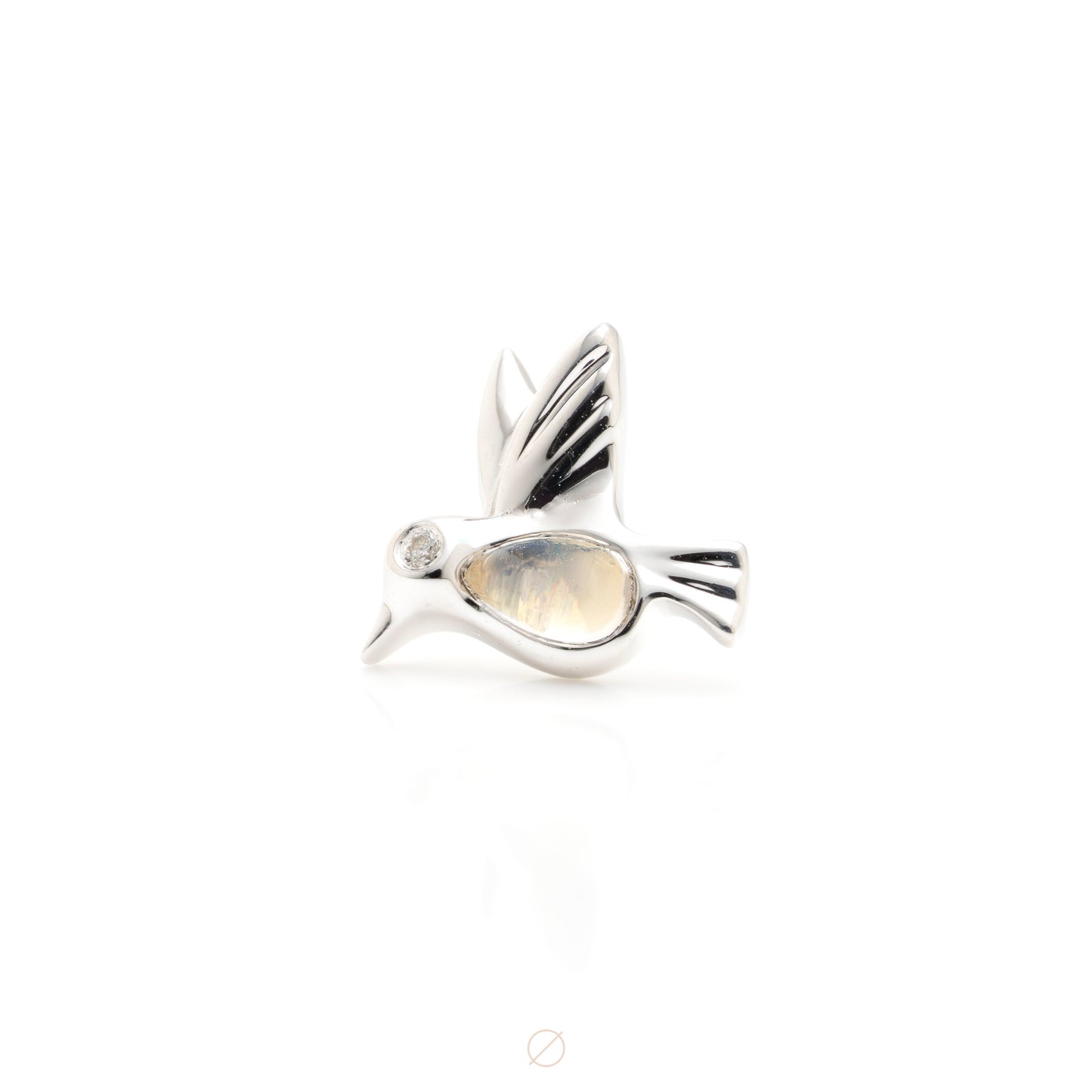 Betty The Hummingbird - Moonstone & Diamond Press-Fit End by Modern Mood