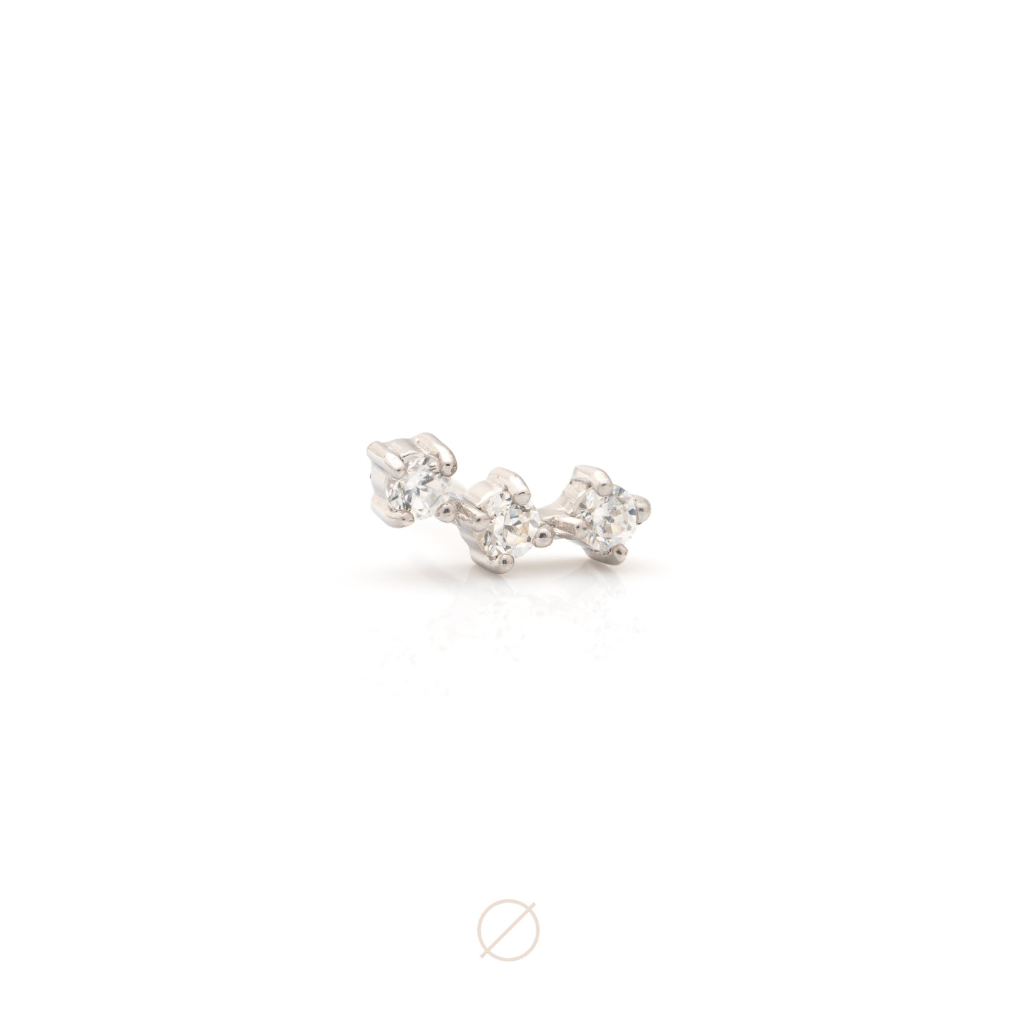 Itsy with CZ Press-Fit End by Ember Body Jewelry