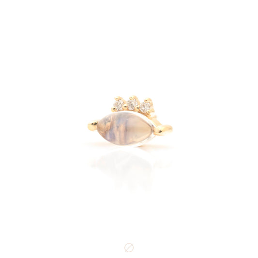 Leia with Marquise Moonstone Press-Fit End by Modern Mood