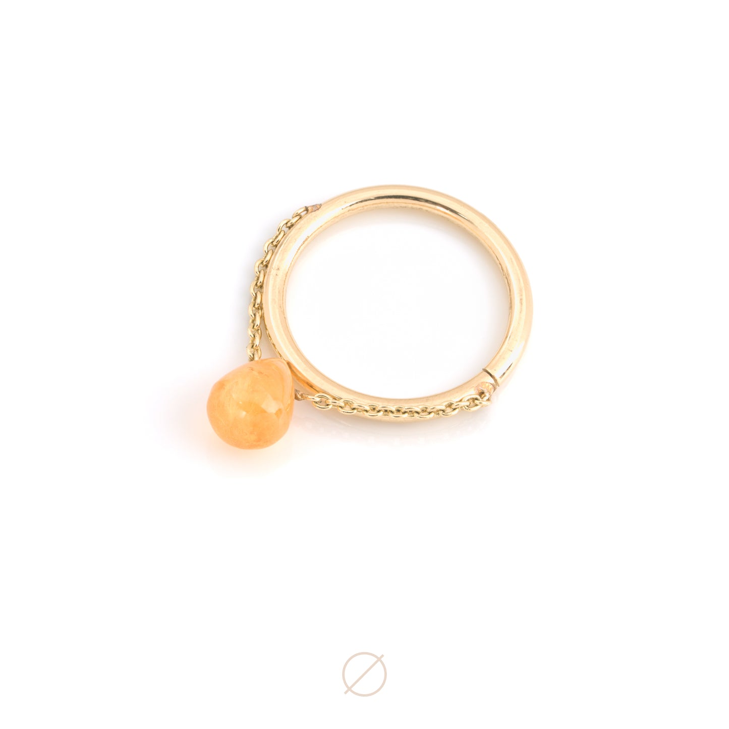 Mandarin Garnet Briolette Chained Seam Ring by Pupil Hall