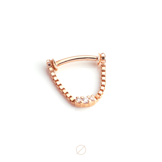 Mind the Gap (Chained Septum Complete Piece) in Yellow Gold - by Pupil Hall