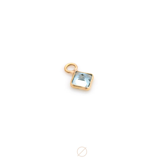Square Cut Bezel Charm by Modern Mood
