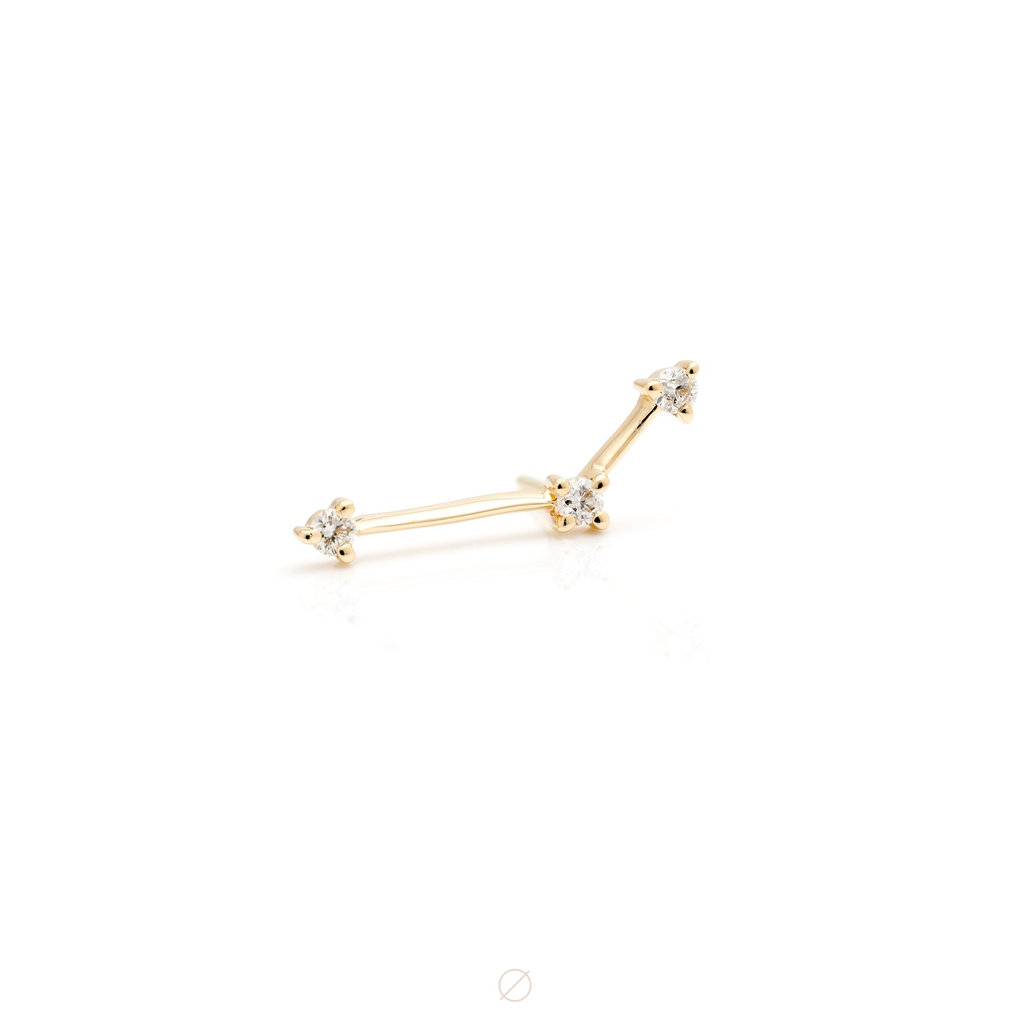 Astera 3 with Diamonds Press-Fit End in Yellow Gold by Modern Mood