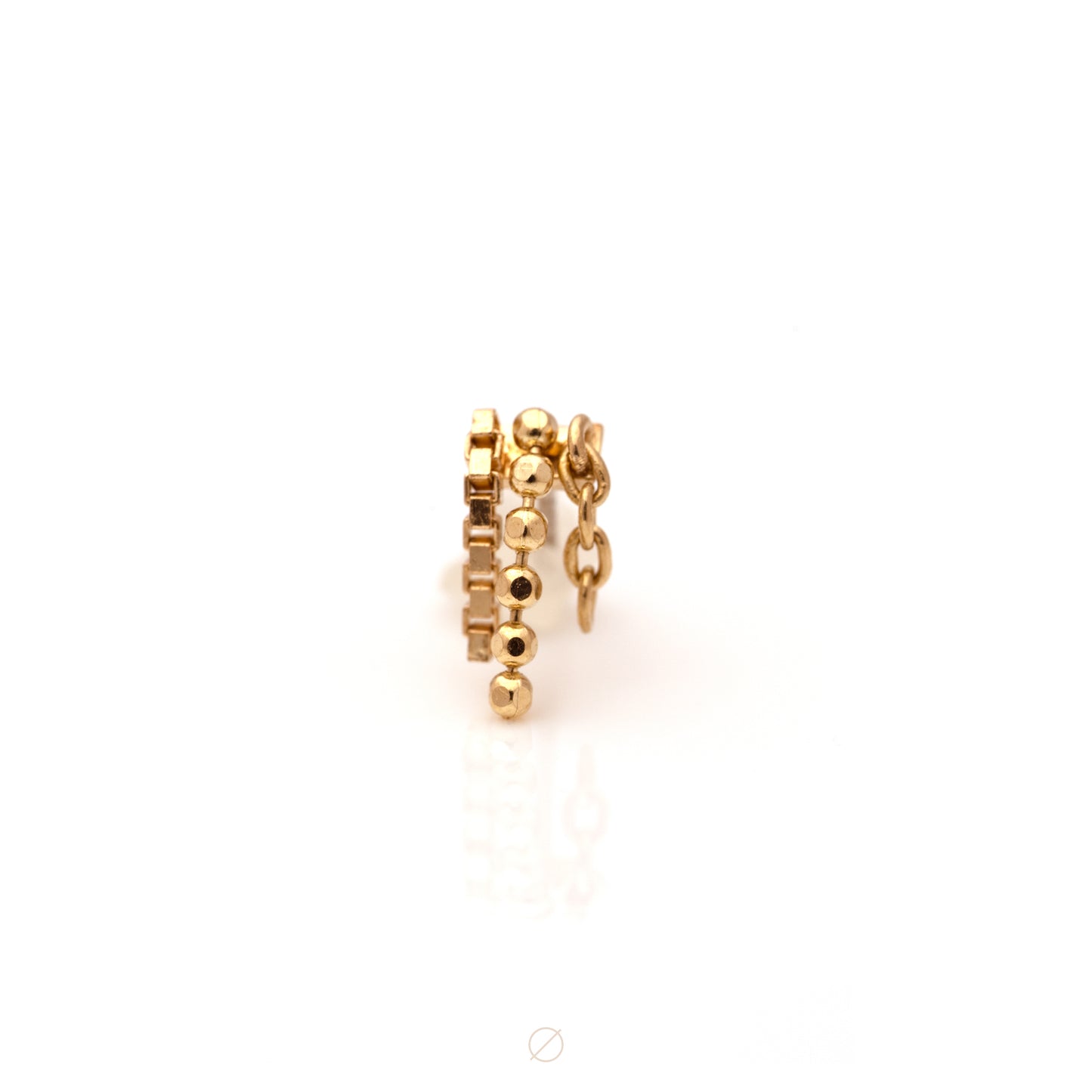 Bada Trio Press-Fit End in Yellow Gold by Pupil Hall