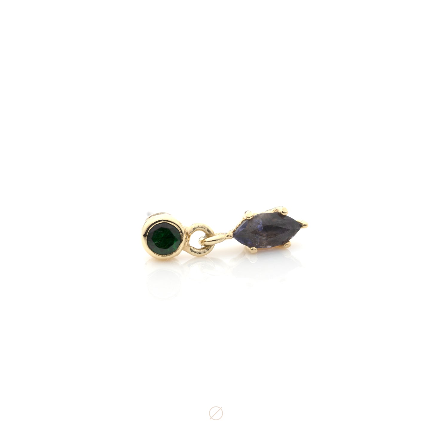 Marquise Dangle Press-Fit End in 18K Gold by Anatometal