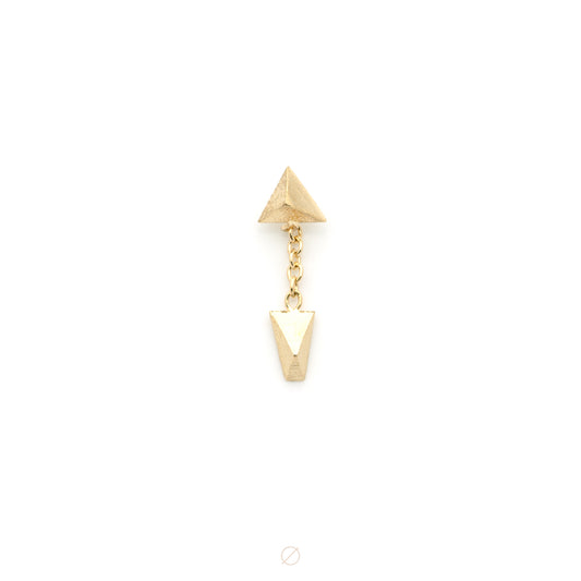 Contour with Drip Press-Fit End in Yellow Gold by Pupil Hall
