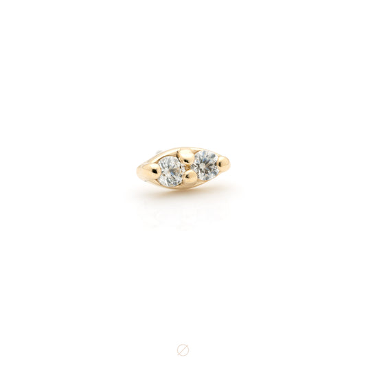 Dyad with CZ Press-Fit End by Alchemy Adornment