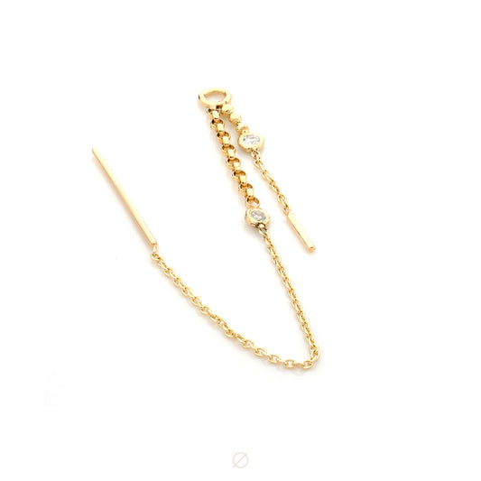 Instant Connection Threader Charm in Yellow Gold by Pupil Hall
