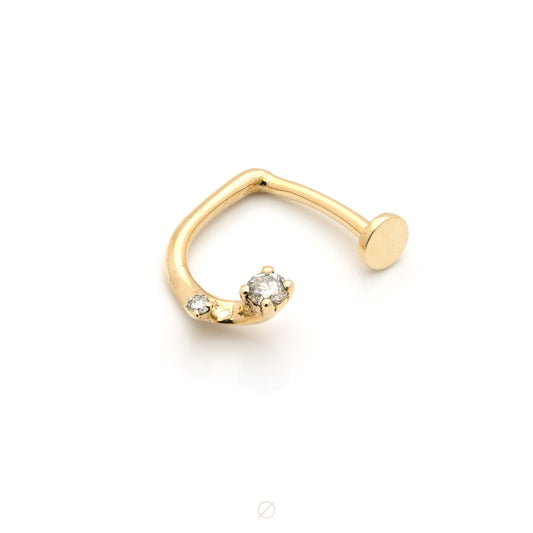 Meet Me Halfway Septum Piece in Yellow Gold by Pupil Hall