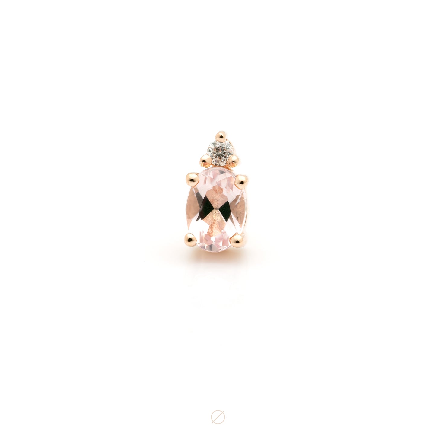 Morganite Pippa Diamond in Rose Gold Press-Fit End by Modern Mood