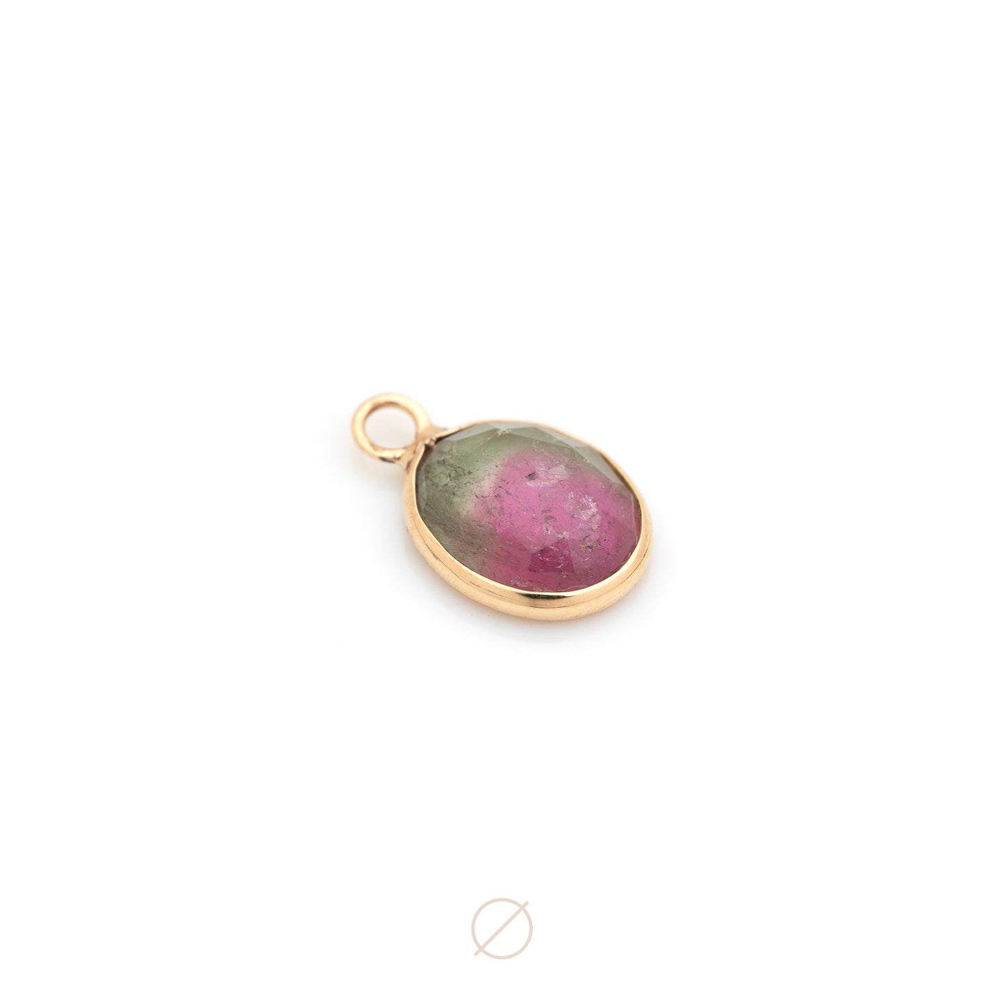 Watermelon Tourmaline Bezel Charm by Modern Mood