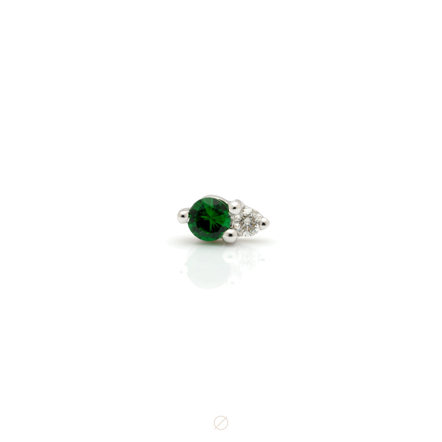 Pippa Diamond & Tsavorite Garnet Press-Fit End by Modern Mood