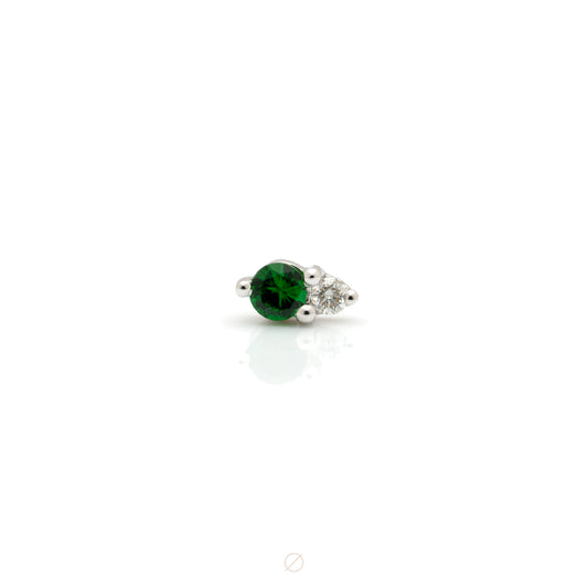 Pippa Diamond & Tsavorite Garnet Press-Fit End by Modern Mood
