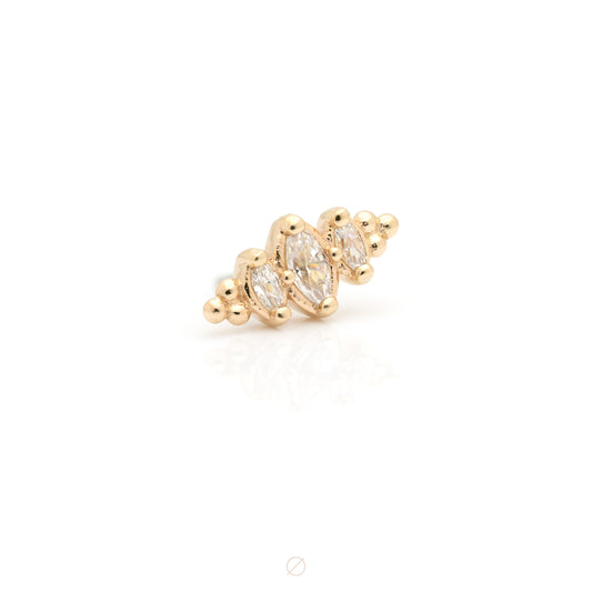Prose Press-Fit End in Yellow Gold by Buddha Jewelry
