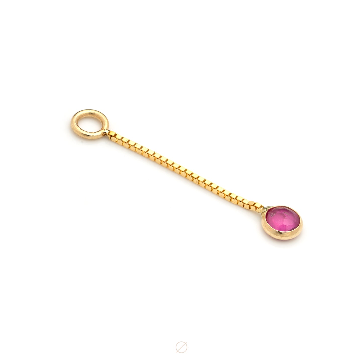 Round Dangle Charm in Yellow Gold by Quetzalli