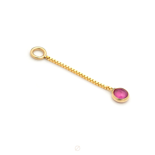 Round Dangle Charm in Yellow Gold by Quetzalli