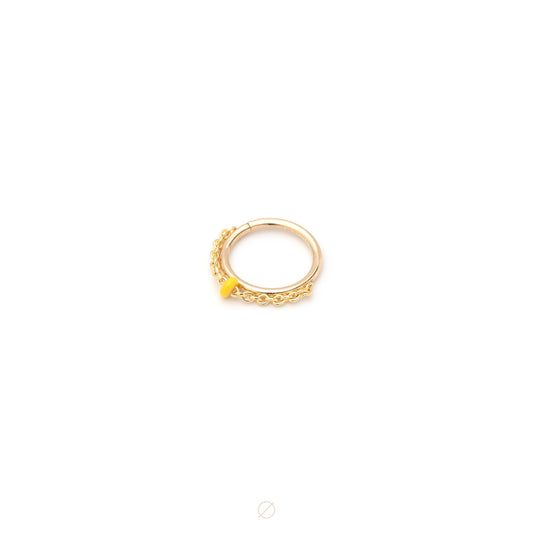 Vibrant Seam Ring in Yellow Gold by Pupil Hall