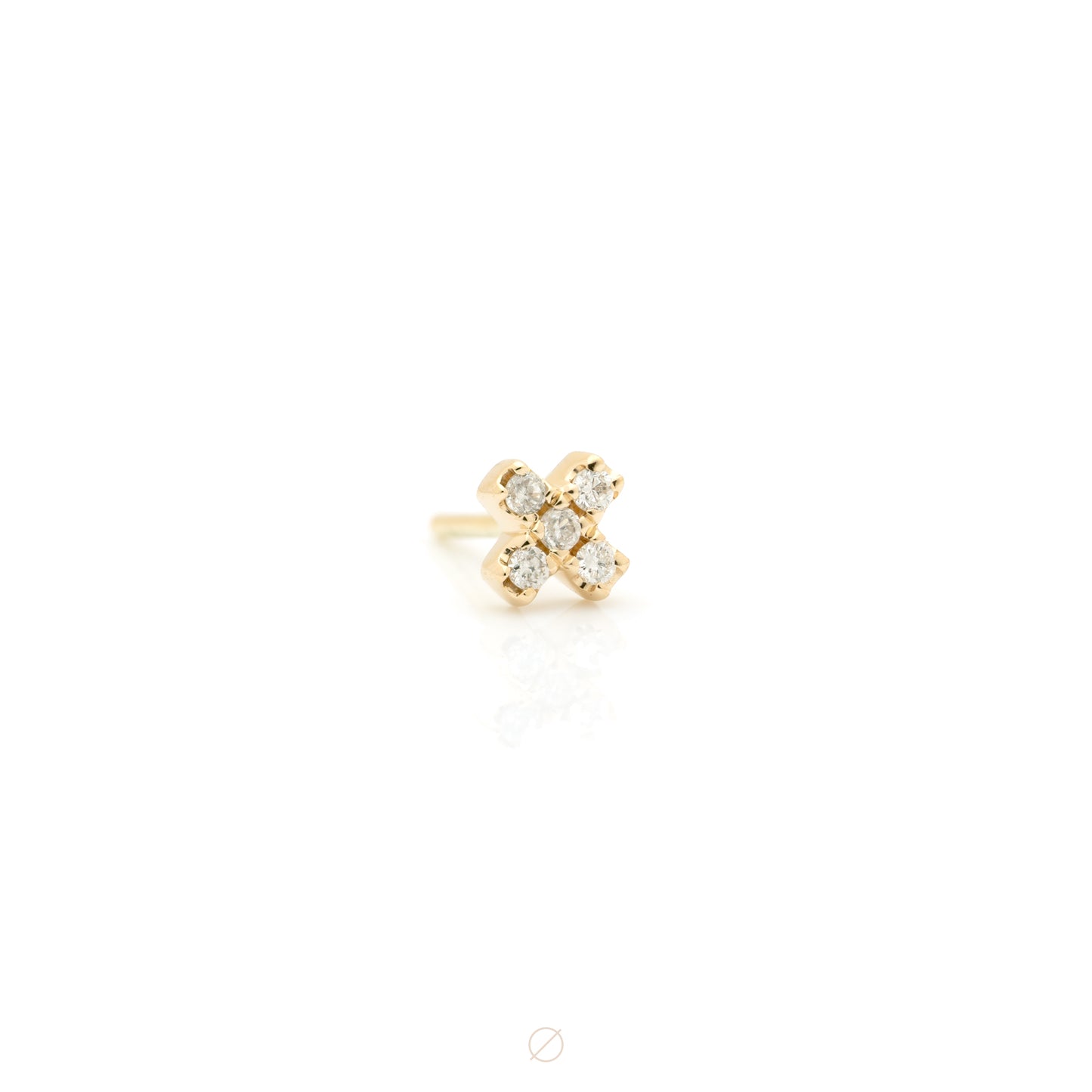 X & X Mini Press-Fit End in Yellow Gold by Modern Mood