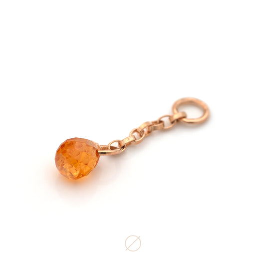 Amber Citrine Briolette Charm by Hialeah