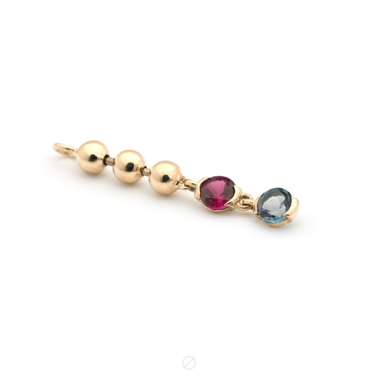 Beaded Two Faced Long Charm by Pupil Hall