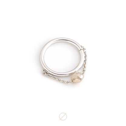 Cylinder Colored Diamond Chained Seam Ring by Pupil Hall