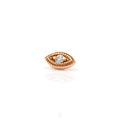 Double Millgrain Marquise Threaded End in Rose Gold by LeRoi
