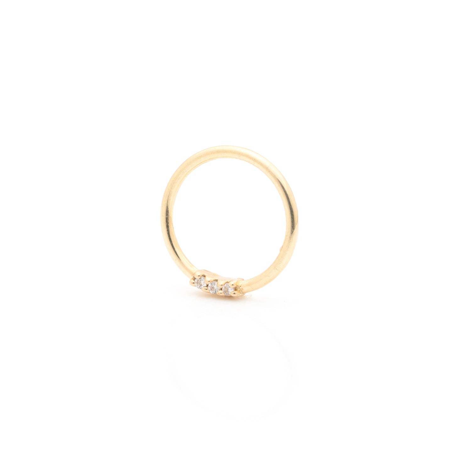 Fixed Gem Seam Ring by Alchemy Adornment