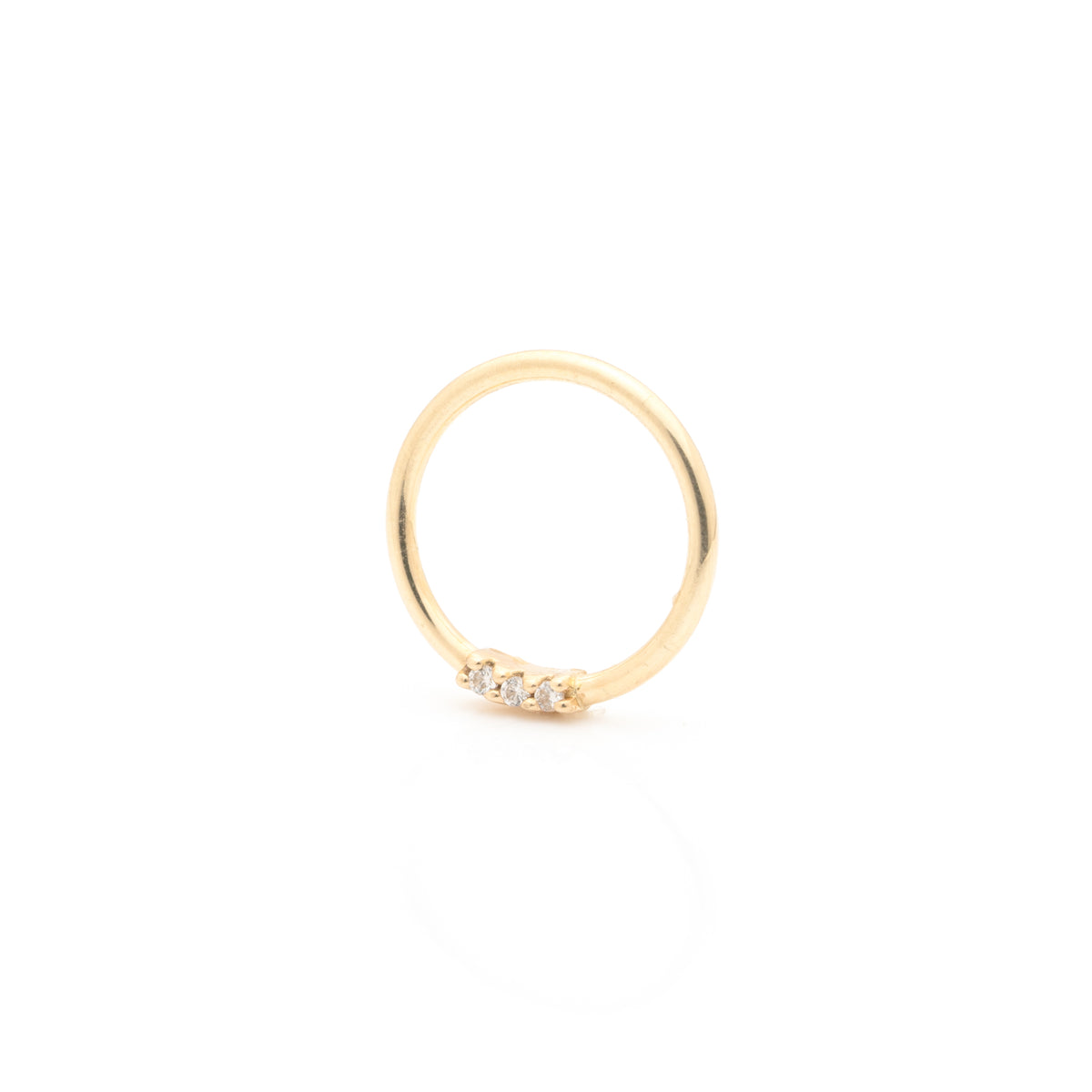 Fixed Gem Seam Ring by Alchemy Adornment