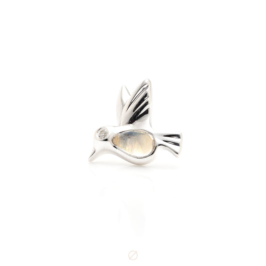 Betty The Hummingbird - Moonstone & Diamond Press-Fit End by Modern Mood
