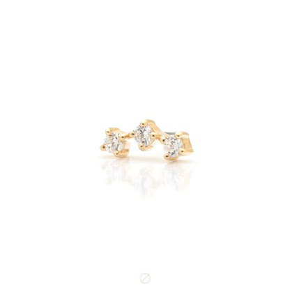 Itsy with CZ Press-Fit End by Ember Body Jewelry