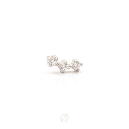 Itsy with CZ Press-Fit End by Ember Body Jewelry