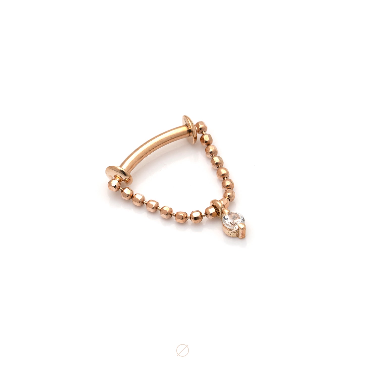 Just a Peek Stoned White Sappire (Chain Septum Piece) by Pupil Hall