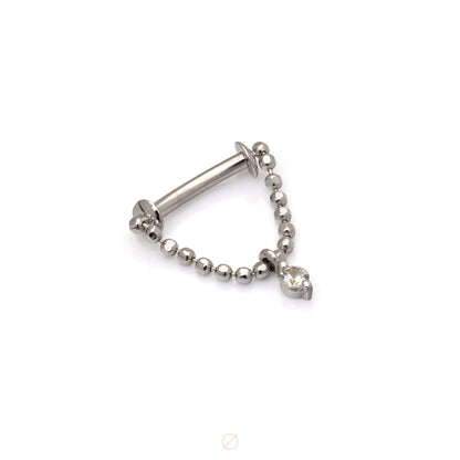 Just a Peek Stoned White Sappire (Chain Septum Piece) by Pupil Hall