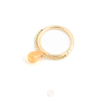 Mandarin Garnet Briolette Chained Seam Ring by Pupil Hall