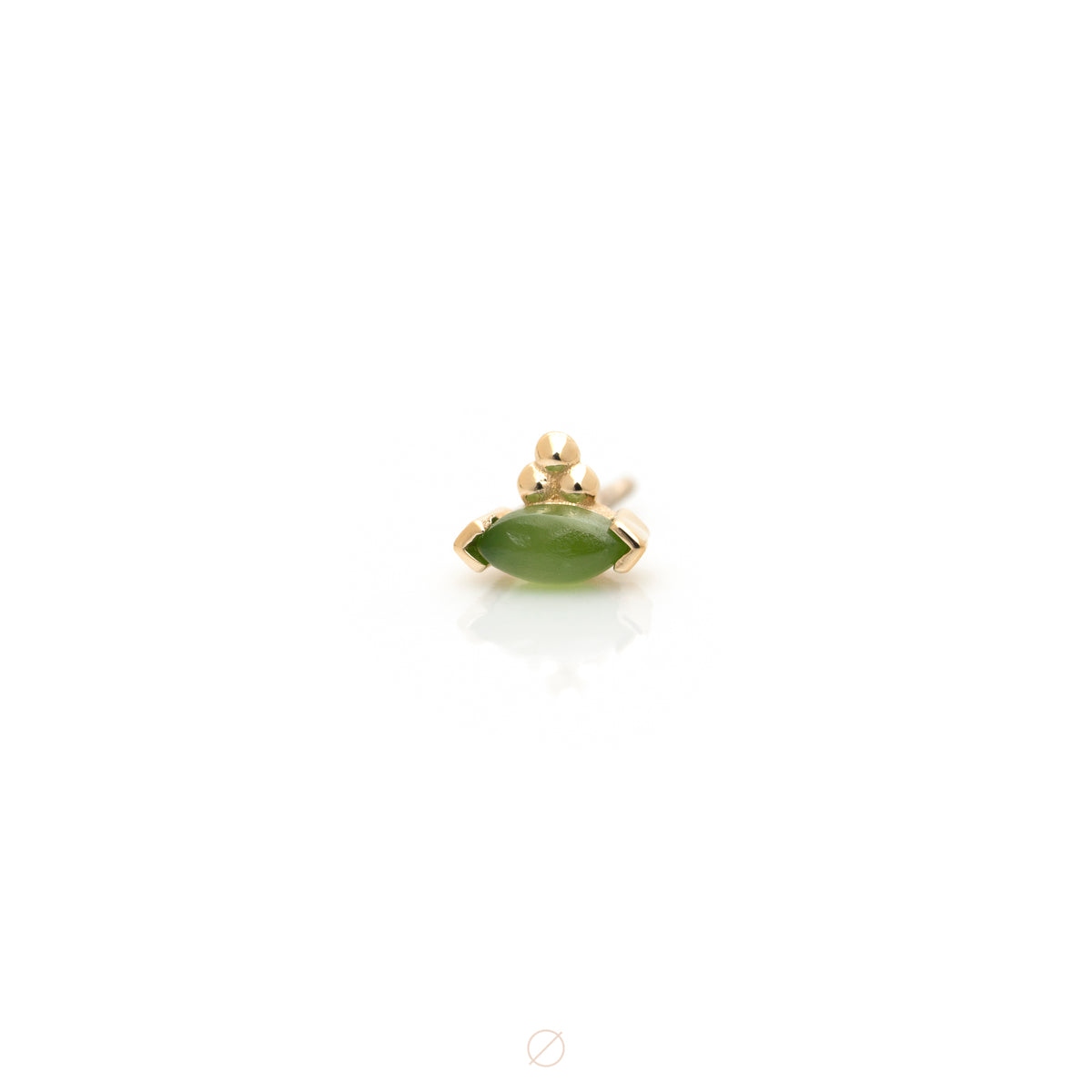 Marquise Cabochon V Prong-Set with Tri Bead Press-Fit End by BVLA