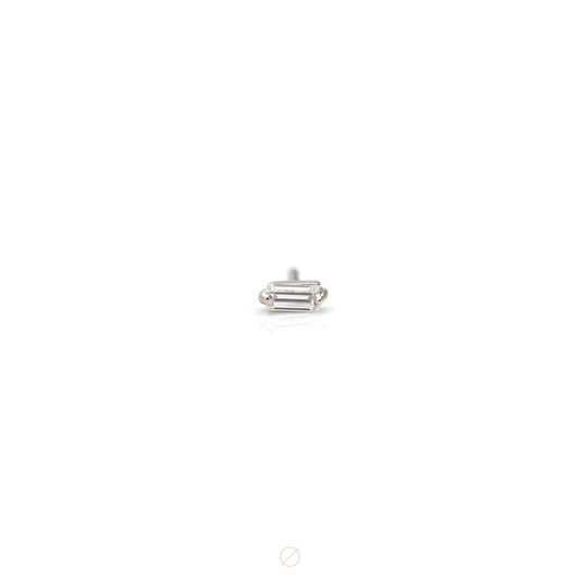 Mini Baguette 2 Prongs Press-Fit End by Maë Body Jewelry