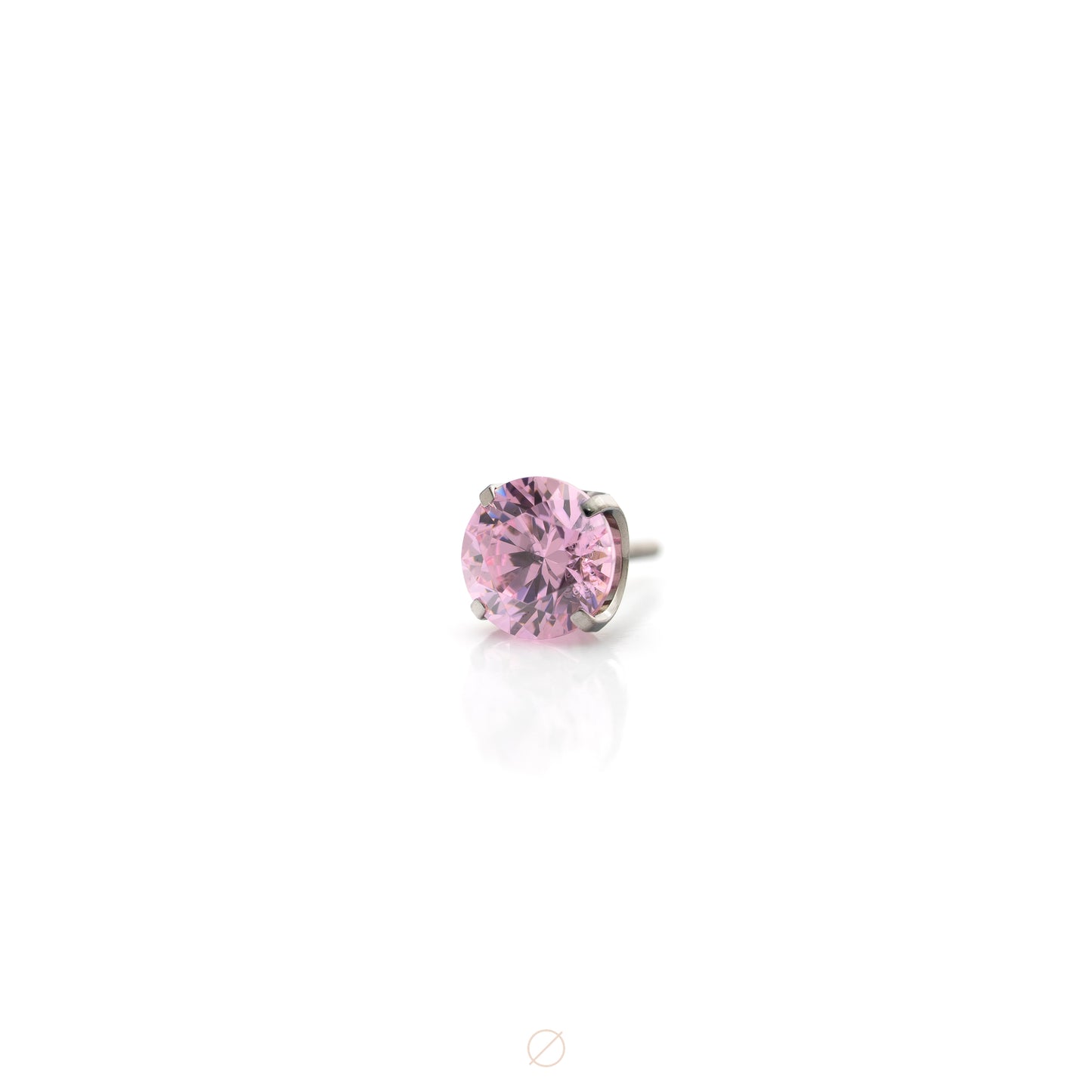 Prong-Set (Coloured CZ) Press-Fit End in Titanium by Canasteel