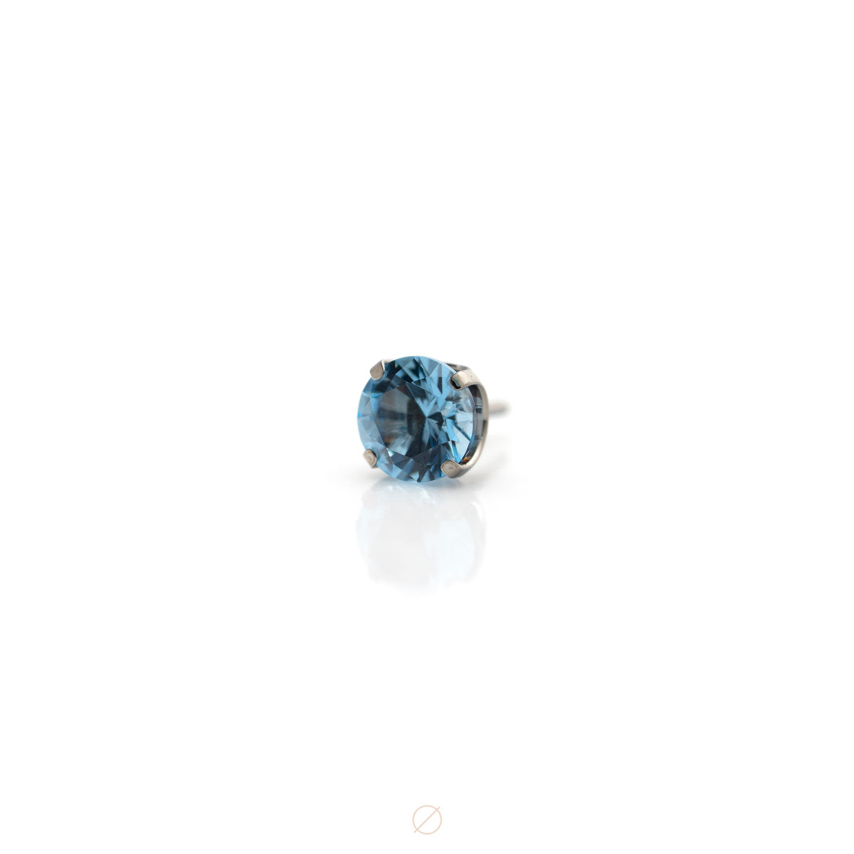 Prong-Set (Coloured CZ) Press-Fit End in Titanium by Canasteel