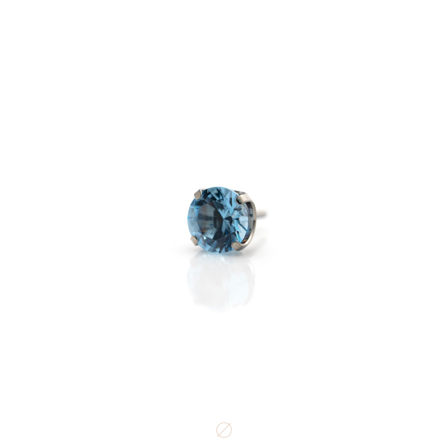 Prong-Set (Coloured CZ) Press-Fit End in Titanium by Canasteel