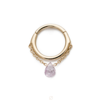 Sapphire Briolette Chained Easy Ring by Pupil Hall