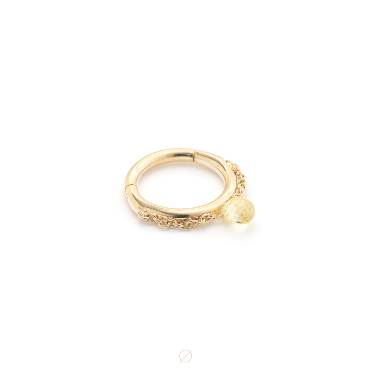 Sapphire Briolette Chained Easy Ring by Pupil Hall