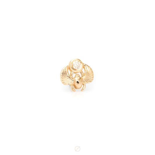 Scarab Diamond Press-Fit End by Maë Body Jewelry
