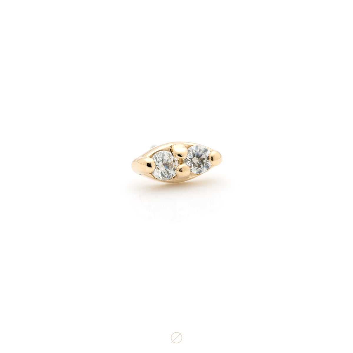 Dyad with CZ Press-Fit End by Alchemy Adornment