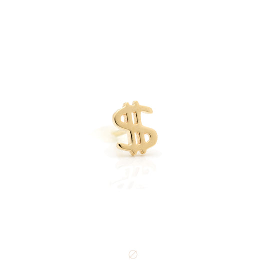 Gold Dollar Sign Press-Fit End by Modern Mood
