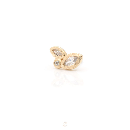 Impulse Press-Fit End in Yellow Gold by Buddha Jewelry