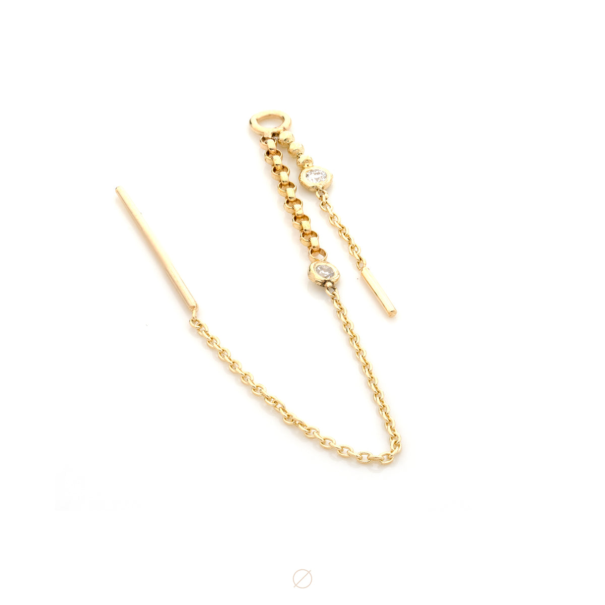 Instant Connection Threader Charm in Yellow Gold by Pupil Hall