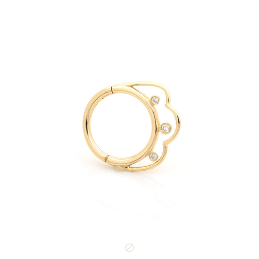 Interiority 3 with Diamonds Easy Ring by Pupil Hall