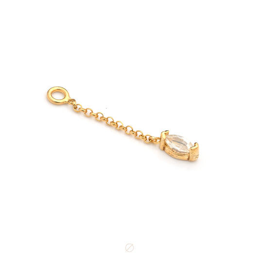 Light in Yellow Gold Charm in Yellow Gold by Quetzalli